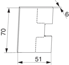 Maco  Anschlagdichtungsplatte für Rahmen 78/28 mm Schwarz rechts und links  465224