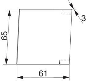 Maco  Mitteldichtungsplatte Stärke 3 mm 78/28 Schwarz li/re  465225