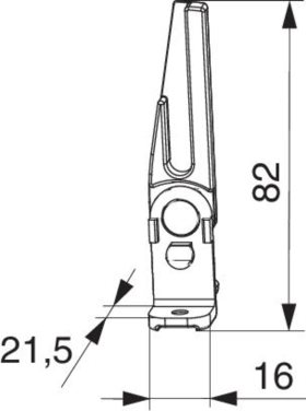 Maco  Packung Fehlbedienungssperre SKB-Z für 4 mm Falzluft 13 Versatz rechts Silber  465251