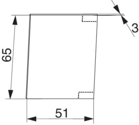 Maco  Mitteldichtungsplatte Stärke 3 mm für 68/28 mm Schwarz li/re  465257