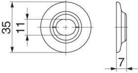 Maco  Abdeckscheibe für Universalkloben 7mm grau  465285