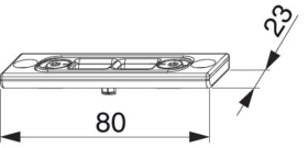 Maco  Riegelschließteil mit Positionszapfen 12x3 mm FT24 13V 2 Schlitze Silber  207368