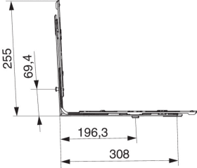 Maco  Eckumlenkung SKB-Z Griffseite unten 9/13V mit 1 i.S. Schema A links silber  465511