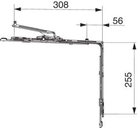 Maco  Eckumlenkung SKB-Z Griffseite oben 13V mit 1 i.S. Schema C rechts silber  465527