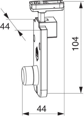 Maco  Obere Führung Bandseite, für Führungsschiene C mit Puffer Silber  208438