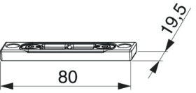 Maco  Riegelschließteil Eurofalz 20 mm 2 Schlitze + 1 mm Anpressdruck Silber  208439