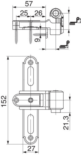 Maco  Kreuzband BLR seitliche Regulierung mit Kröpfung 20-32 AT=18 Gr.0 weiß-S  208754