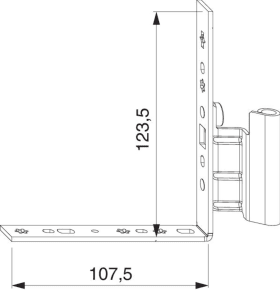 Maco  MM Falzecklagerband DTuni für Fenstertür ohne ÜV links 12L/20Ü-13V silber  209410