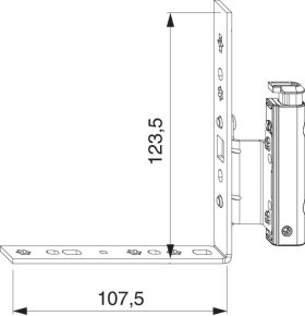 Maco  MM Falzecklagerband DT130 für Fenstertür mit ÜV links 12L/20Ü-13V silber  209414