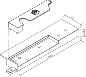 Maco  Adapter Transit ausziehbar Multi Power rechts grau  468165