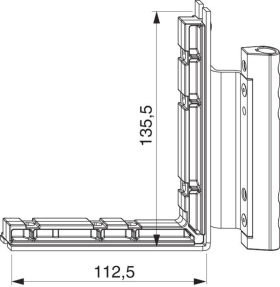 Maco  MM Falzecklagerband Multi Mammut mit ÜV Unterlage montiert rechts 12L/20Ü-9V silber  210617