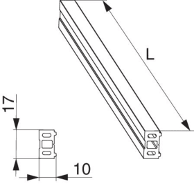 Maco  Unterlegprofil 9mm für Führungsschiene SKB-S/SE/Z Upgrade PAS L=3.035mm silber  468956