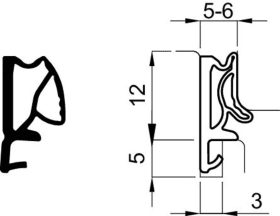 Maco  Dichtung Maco TC2018 TPE kompakt signalschwarz L=150m  476699