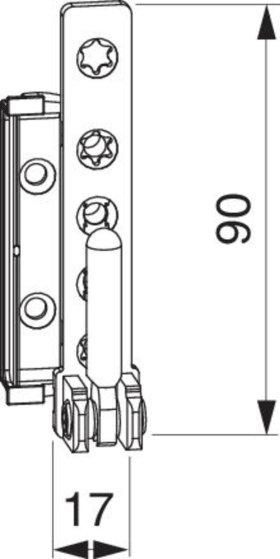 Maco  Ecklager DT160 12L 18Ü rechts tiefschwarz RAL 9005  250180