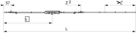 Maco  MM Kantenverschluß fix ablängbar DM 6,5 1090 mit 2 VZ GM 400 FFH 841-1.090 silber  211983