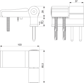 Maco  Türband MACO T120P Plus Überschlagshöhe von 22-28 mm cremeweiß RAL 9001 VE 1 Stk.  477338