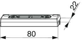 Maco  Riegelschließteil für PVC 2 Schlitze Silber  26238