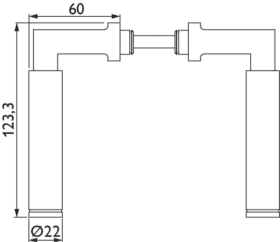 Hermat Drückerpaar INFINITY 1831, 8mm,messingfarben PVD-beschichtet