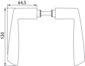 Hermat Drückerpaar TWIST 1290.BIC, 8mm,edelstahl poliert/edelstahl matt