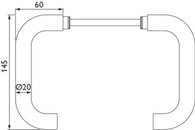 Hermat Drückerpaar BASIC 01 1801, 8mm,messingfarben PVD-beschichtet
