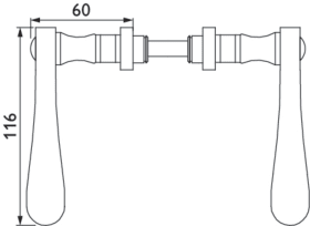 Hermat Drückerlochteil GENF 1097.H, 8mm, DR,brüniert