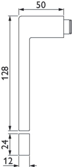 Hermat Drückerlochteil TEMPTATION 1682.MAG, 8mm, DL,edelstahloptik/weiß