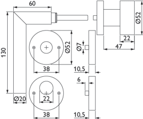 Hermat Wechselgarnitur 1802/2036.K,Ros.,rd.,RZ,8,ER,TS 38-42
