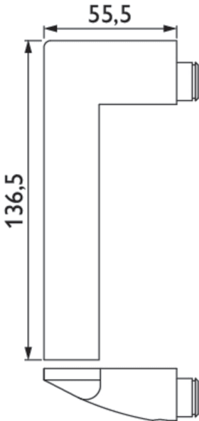 Hermat Drückerlochteil EDITION 1691, 8mm, DL,edelstahl poliert