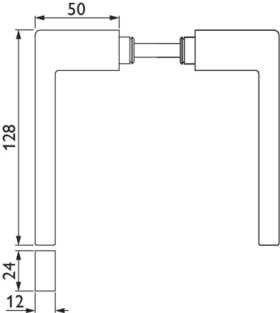 Hermat Drückerpaar TEMPTATION 1682.MAG, 8mm,edelstahl matt/schwarz