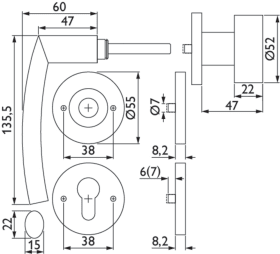 Hermat FS Wechselgarnitur 1807.FS/2073.MI/3127/KT,Ros.,rd.,PZ,9,ER,TS 40-58