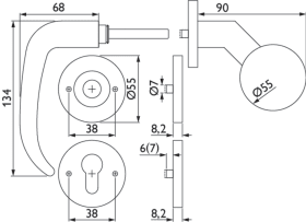 Hermat FS Wechselgarnitur 1806.FS/2073.MI/3126/GK,Ros.,rd.,PZ,9,ER,TS 40-58