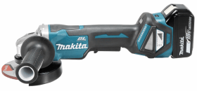 MAKITA AKKU-WINKELSCHLEIFER DGA515RTJ 18V 2 X 5,0 AH LADEG. DC18RC MAKPAC GR.3