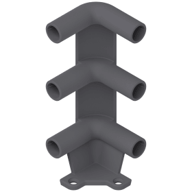 TABLARECKSTÜTZE 3-FACH BLUM ZTU.00D0 RAL 7037 GRAU