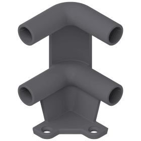 TABLARECKSTÜTZE 2-FACH BLUM ZTU.00Z0 RAL 7037 GRAU