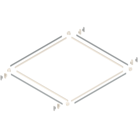 METAFILE-RELINGSET 270-550 MM RAL 9001 BLUM ZRM.5500