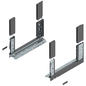 LBX ZARGEN FREE C H=176,8MM NL= 350MM INKL.BOXCOVER ORIONGRAU 780C3502S