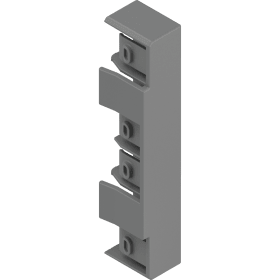 MVX ABDECKKAPPE FÜR RÜCKWANDHALTER VE100 HÖHE M AUF HÖHE E  INDIUMGRAU ZB4M00AK