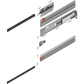 REVEGO UNO POCKETSCHIENENSET NL=450MM RECHTS, E6/EV1 NATUR  801P450E.R2