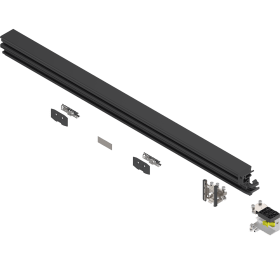 REVEGO DUO LAUFTRÄGERSET F. LICHTE WEITE 1200MM RECHTS, SCHWARZ,  802L1200DR1