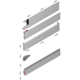 REVEGO DUO POCKETSCHIENENSET LINKS NL=450MM, E6/EV1 NATUR, 802P450D.L2