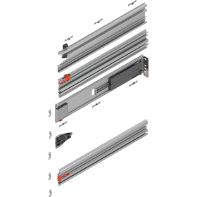 REVEGO DUO POCKETSCHIENENSET RECHTS NL=450MM, E6/EV1 NATUR, 802P450D.R2