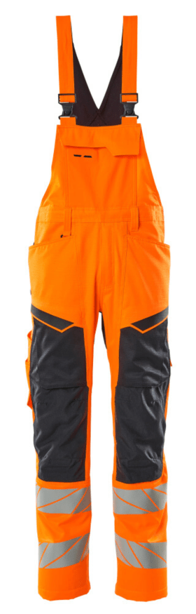 MASCOT® LATZHOSE ACCELERATE SAFE HI-VIS 19569-236-14010 76C46 ORANGE/SCHWARZBLAU