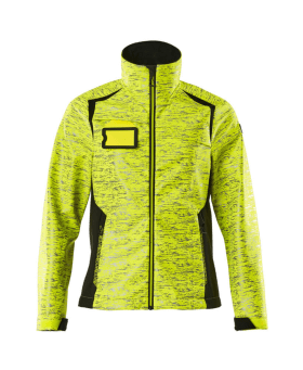 MASCOT SOFTSHELLJACKE ACCELERATE HIS-VIS 19212-291-1709 S GELB/SCHWARZ DAMEN