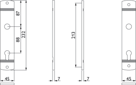 Hermat Langschild Ö2274 innen,Design o.No.,PZ 88,matt vern.