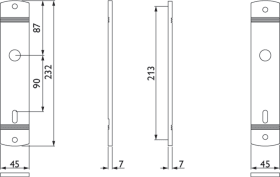 Hermat Langschild Ö2274 innen,Design o.No.,BB 90,matt vern.