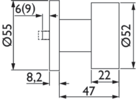Hermat Knopf 2073.M/3127/PAAR,o.Schl.ros.rd,ER,TS38-52