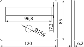 UNTERLEGRING NAMENSSCHILD-PLATTE 5001 ER/RING-60 (46825)