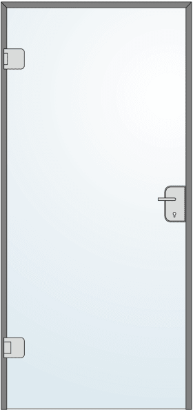 ANSCHLAGTÜRZARGE 1-FLG GLASMONT 6961 GL/TYP.E/1029/2138.R-F9/G (37052)