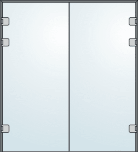 ANSCHLAGTÜRZARGE 2-FLG SONDERMAß 6961 1800/2500.2FL-F9 (37120)