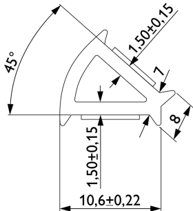 VERBINDUNGSPROFIL 135° 6971 135°/108-TRANS (48734)